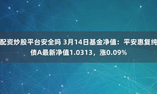 配资炒股平台安全吗 3月14日基金净值：平安惠复纯债A最新净值1.0313，涨0.09%